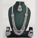 Rajwadi Collection Exquisite Long Necklace Set Embellished with Sparkling Crystals and Beads