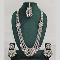Rajwadi Collection Exquisite Long Necklace Set Embellished with Sparkling Crystals and Beads