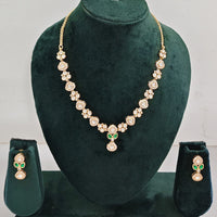 Rajwadi  Necklace Set with Authentic Polki Kundan Work Perfect for Weddings And Celebrations