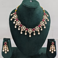 Rajwadi  Necklace Set with Authentic Polki Kundan Work Perfect for Weddings And Celebrations