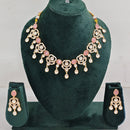 Rajwadi  Necklace Set with Authentic Polki Kundan Work Perfect for Weddings And Celebrations
