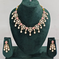 Rajwadi  Necklace Set with Authentic Polki Kundan Work Perfect for Weddings And Celebrations