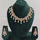 Rajwadi  Necklace Set with Authentic Polki Kundan Work Perfect for Weddings And Celebrations