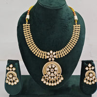 Rajwadi  Necklace Set with Authentic Polki Kundan Work Perfect for Weddings And Celebrations