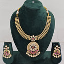 Rajwadi  Necklace Set with Authentic Polki Kundan Work Perfect for Weddings And Celebrations