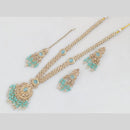 Rajwadi Collection Gold Plated Crystal And Pearl Long Necklace Set