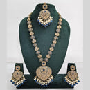 Rajwadi Collection Austrian Stone  And Beads Long Necklace Set