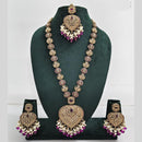 Rajwadi Collection Austrian Stone  And Beads Long Necklace Set