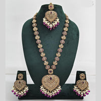 Rajwadi Collection Austrian Stone  And Beads Long Necklace Set