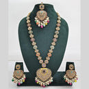 Rajwadi Collection Austrian Stone  And Beads Long Necklace Set