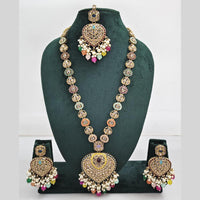 Rajwadi Collection Austrian Stone  And Beads Long Necklace Set