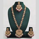 Rajwadi Collection Austrian Stone  And Beads Long Necklace Set