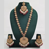 Rajwadi Collection Austrian Stone  And Beads Long Necklace Set