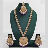 Rajwadi Collection Austrian Stone  And Beads Long Necklace Set