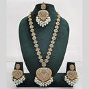 Rajwadi Collection Austrian Stone  And Beads Long Necklace Set