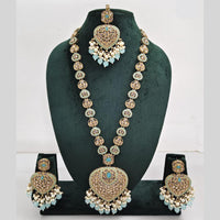 Rajwadi Collection Austrian Stone  And Beads Long Necklace Set