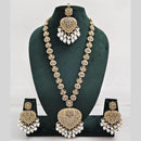 Rajwadi Collection Austrian Stone  And Beads Long Necklace Set
