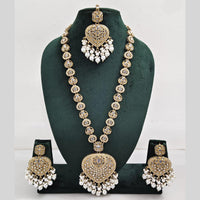 Rajwadi Collection Austrian Stone  And Beads Long Necklace Set