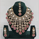 Rajwadi Collection Ethnic Elegance Austrian And Pota Stone Necklace Set