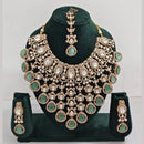 Rajwadi Collection Ethnic Elegance Austrian And Pota Stone Necklace Set
