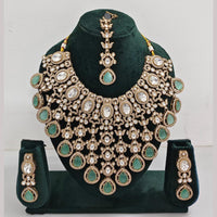Rajwadi Collection Ethnic Elegance Austrian And Pota Stone Necklace Set