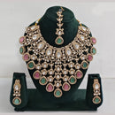 Rajwadi Collection Ethnic Elegance Austrian And Pota Stone Necklace Set