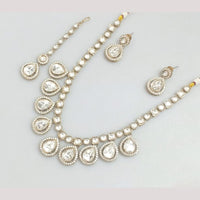 Rajwadi Collection Royal Look Pota Stone Necklace Set
