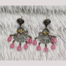 Rajwadi Collection Boho Oxidised Plated Pota Stone Beads Dangler Earrings