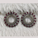 Rajwadi Collection Boho Oxidised Plated Crystal Stone And Pearl Dangler Earrings
