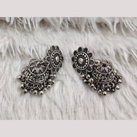 Rajwadi Collection Boho Stylish Oxidised Plated Pearl Jhumki Earrings 