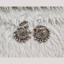 Rajwadi Collection Boho Stylish Oxidised Plated Pearl Jhumki Earrings 