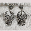 Rajwadi Collection Boho Stylish Oxidised Plated Pearl Jhumki Earrings 