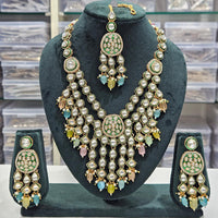 Rajwadi Collection Regal Radiance Layered Kundan Necklace for Grand Occasions