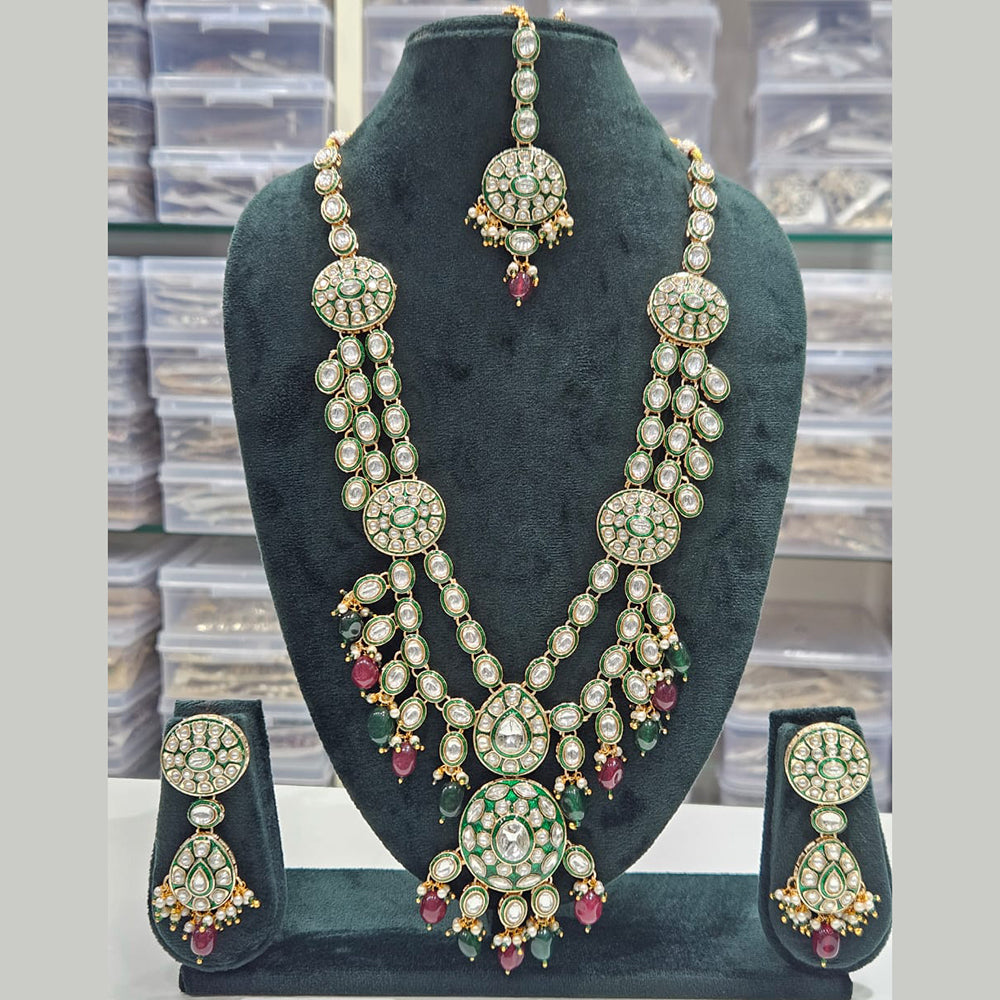 Rajwadi Collection Regal Radiance Layered Kundan Necklace for Grand Occasions