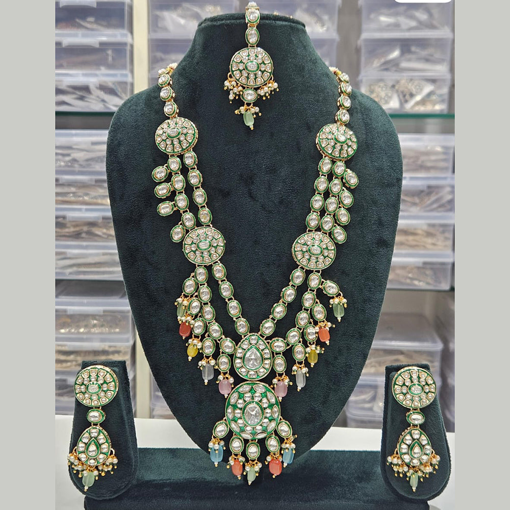 Rajwadi Collection Regal Radiance Layered Kundan Necklace for Grand Occasions