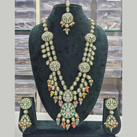 Rajwadi Collection Regal Radiance Layered Kundan Necklace for Grand Occasions