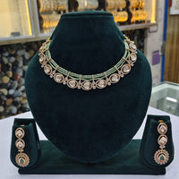Rajwadi Collection Designer Polki Kundan Stone And Pearl Jewellery Necklace Set