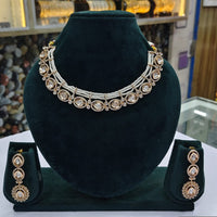 Rajwadi Collection Designer Polki Kundan Stone And Pearl Jewellery Necklace Set