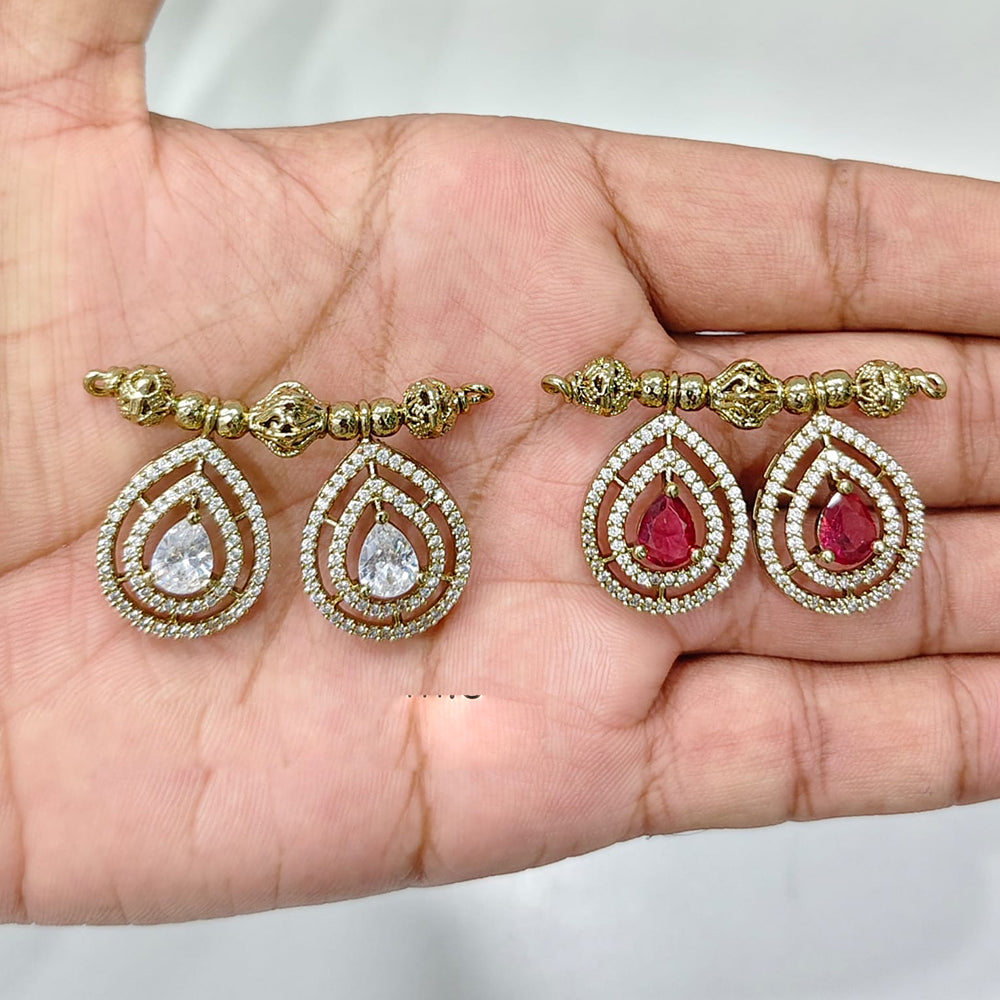 Rajwadi Collection Festive Polki Kundan And Pearl Pendant