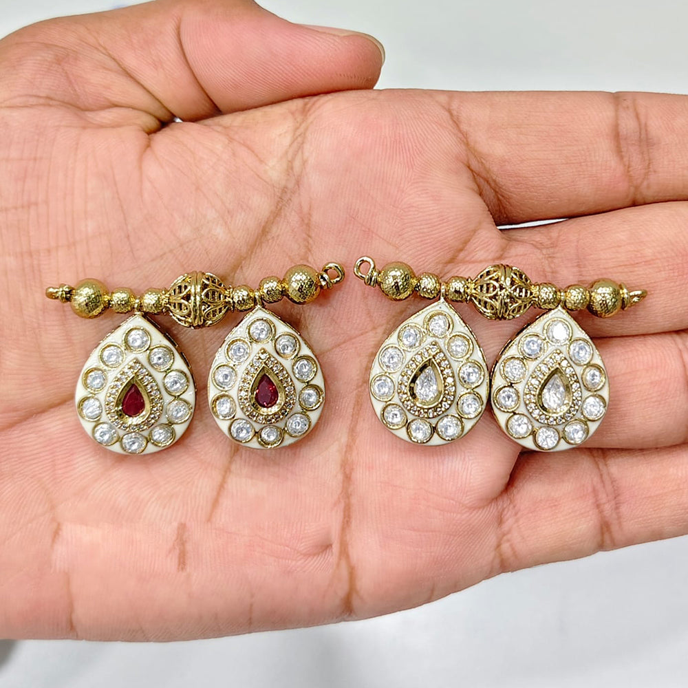 Rajwadi Collection Premium Austrian Stone Meenakari Pendant