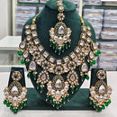 Rajwadi Collection Elegant Kundan Pearl And Beads Necklace Set