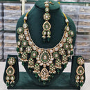 Rajwadi Collection Elegant Kundan And Pota Stone Beads Meenakari Necklace Set