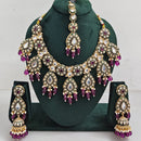 Rajwadi Collection Kundan And Beads Necklace Set