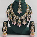 Rajwadi Collection Kundan And Beads Necklace Set