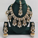 Rajwadi Collection Kundan And Beads Necklace Set