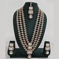 Rajwadi Collection Kundan Multi Layer Long Necklace Set