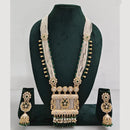 Rajwadi Collection Pearl Detaling  Long Necklace Set