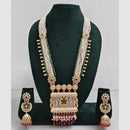 Rajwadi Collection Pearl Detaling  Long Necklace Set