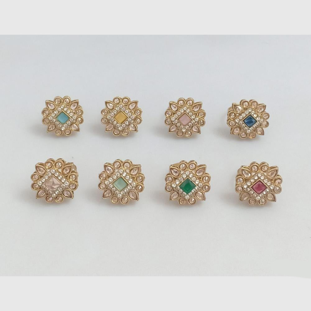 Rajwadi Collection Elegant Stylish Crystal Stone Finger Ring