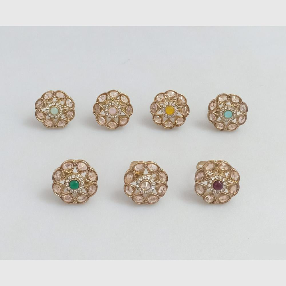 Rajwadi Collection Elegant Stylish Crystal Stone Finger Ring